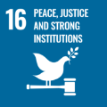 Icon: Development Goal 16 - Peace, Justice, and Strong Institutions