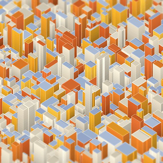 Isometric city graphic